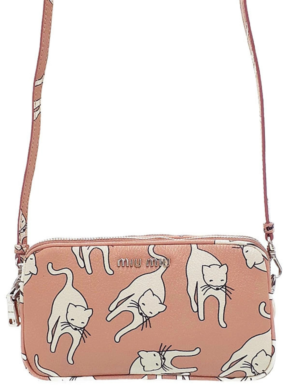 Miu Miu Madras Leather Shoulder Bag